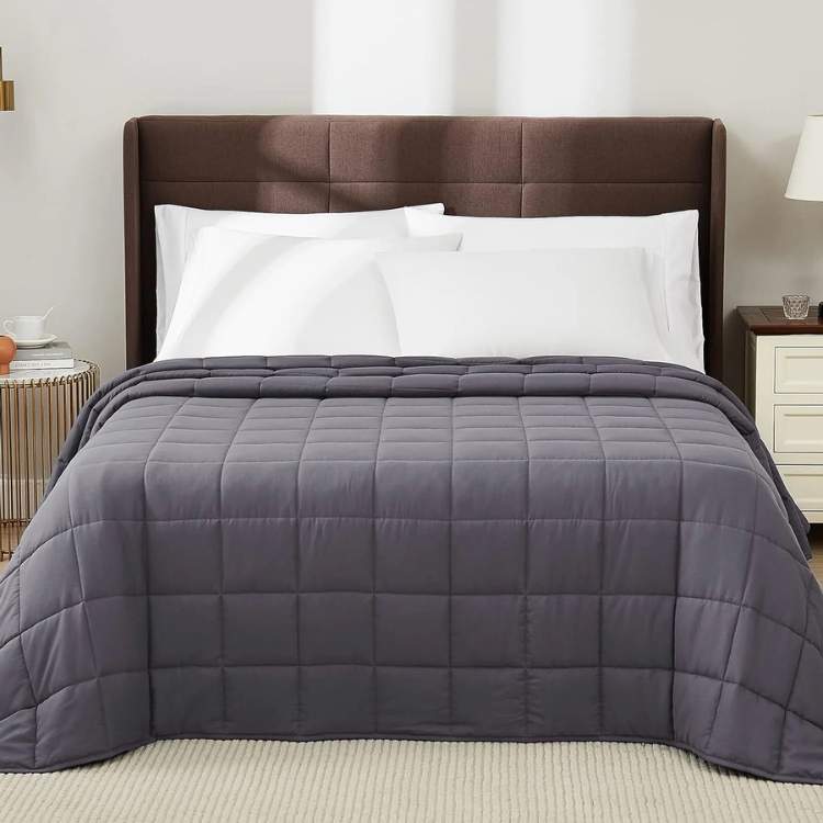 Weighted Blanket | 47 - 79 in | Therapeutic Calm Sleep Aid | Premium Fabric and Glass Beads | Brick by Brick