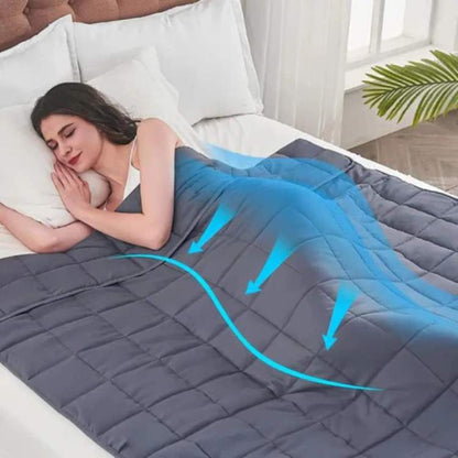 Weighted Blanket | 47 - 79 in | Therapeutic Calm Sleep Aid | Premium Fabric and Glass Beads | Brick by Brick