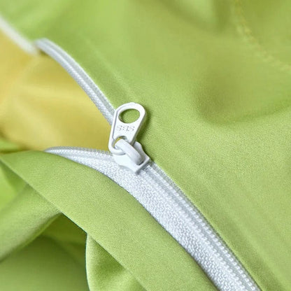 Egyptian Cotton Duvet Cover Set | 78.7 - 90.6 in | Dual-Tone Yellow Green | Luxury Bedding for Queen & King Beds | Brick by Brick