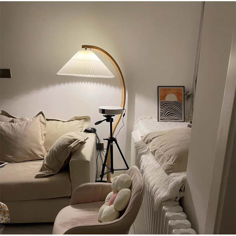 Modern Fabric Shade LED Floor Lamp | `12.6 x 20.5 x 59 in  | 12W Energy-Efficient Lighting | Brick by Brick