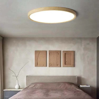LED Wood Ceiling Light | 9.1"–19.7" | Flush Mount | Warm or Cold White | Dimmable | Brick by Brick