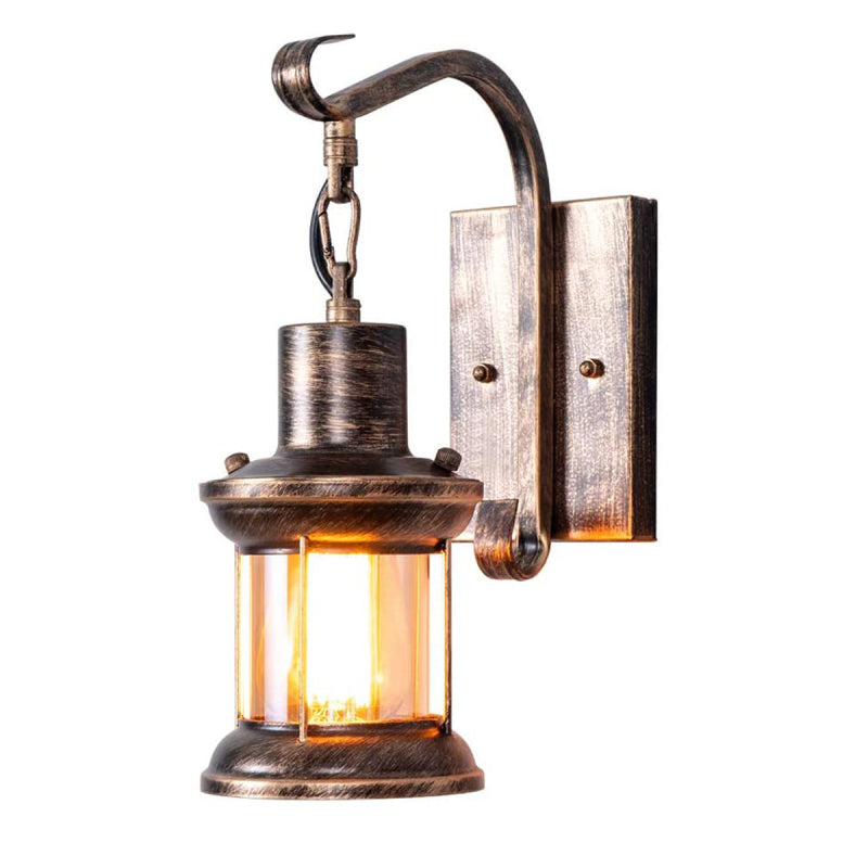Retro Wall Light | Vintage Glass Shade | 3.9 × 4.7 × 13.4 in | Industrial Design | Brick by Brick