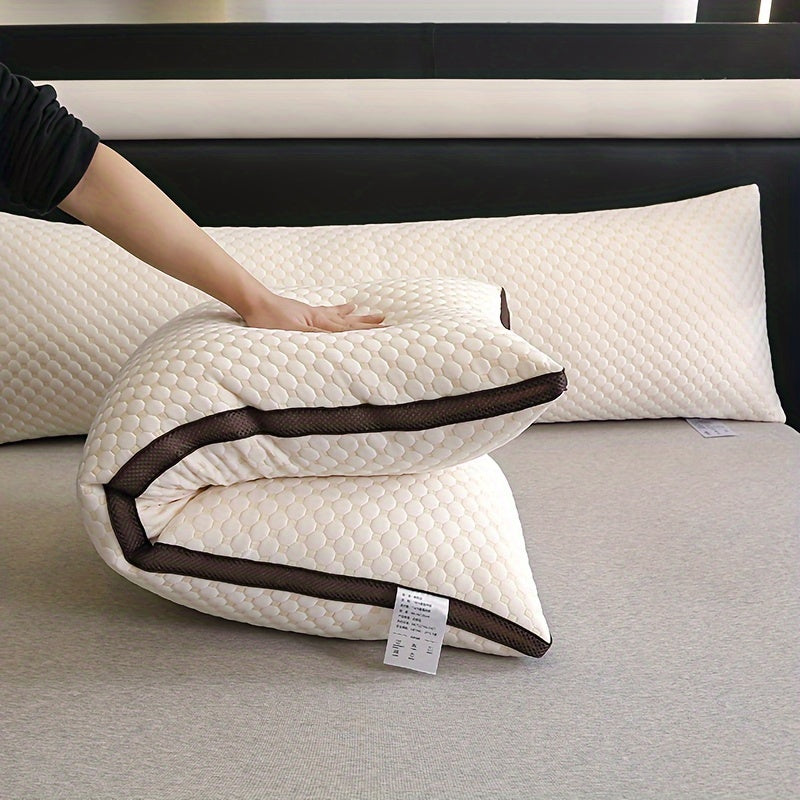 Ergonomic Body Pillow | 19 x 29 - 71 in | 3D Knit Massage Structure | Neck, Back, and Belly Support | Brick by Brick