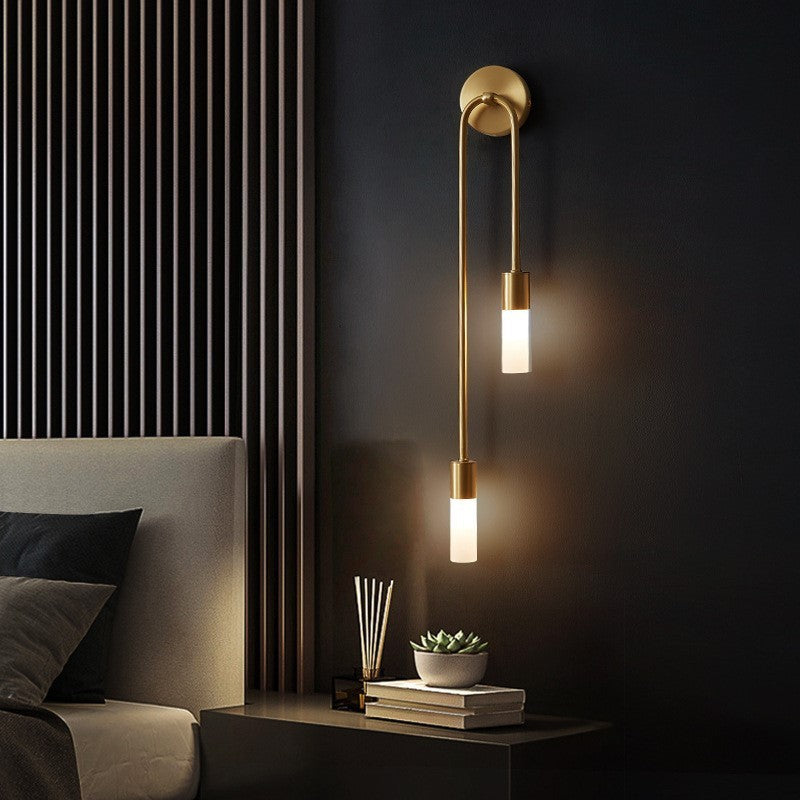 Contemporary Gold LED Wall Light | 3.9 x 29.6 in | Indoor Hallway & Staircase | Set of 2 | Brick by Brick