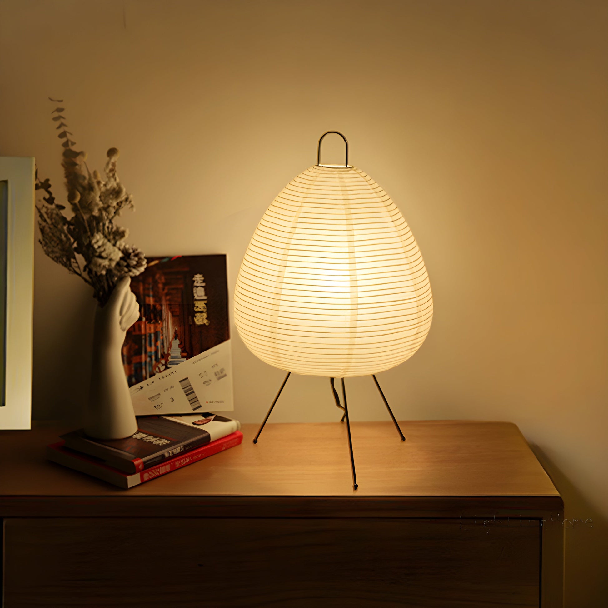 Rice Paper Table Lamp – Wabi-Sabi - Ambient - E27 Compatible-Decorative Table Lamps-Brick by Brick London-Brick By Brick London