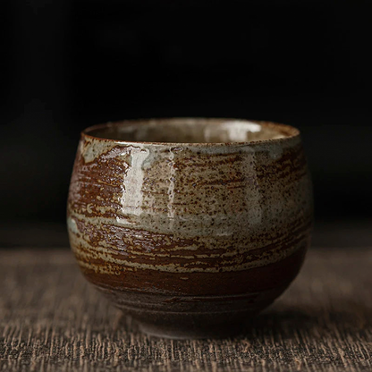 Rustic Ceramic Espresso Cups | 3oz Stoneware with Earth-Toned Glaze | Microwave & Dishwasher Safe