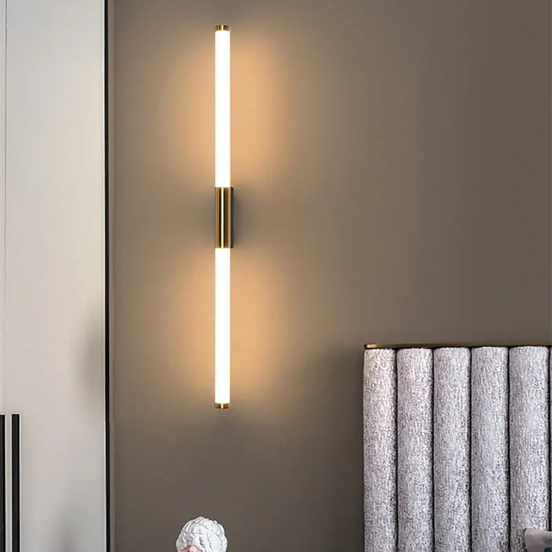 Modern Bar Wall Light | L19.3 - L27.2 in | Gold Linear Design | Minimalist Metal | Brick by Brick