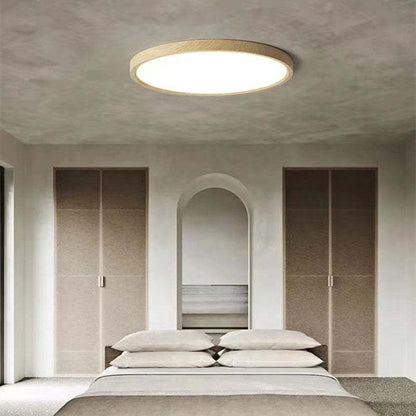 LED Wood Ceiling Light | 9.1"–19.7" | Flush Mount | Warm or Cold White | Dimmable | Brick by Brick