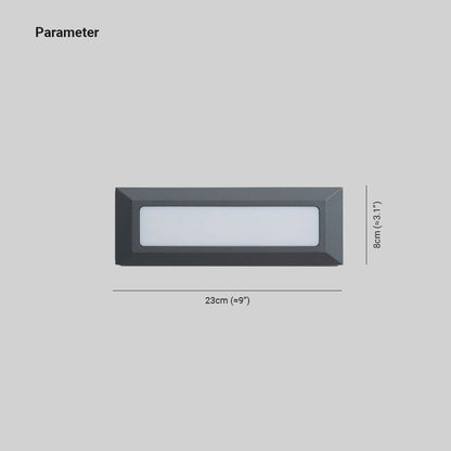 Rectangular LED Deck Step Light | Orr Outdoor Fixture 9.1″ × 3.1″ | Metal & Acrylic | Brick by Brick