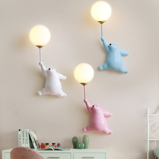 Bear Balloon Ceiling Light | 6.7 x 14.2 in | LED Kids Flush Mount | 3 Colors | Brick by Brick