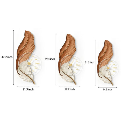Feather Wall Clock | LED Wall Light | Unisex | Canvas Style | Ambient Lighting