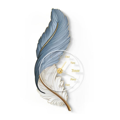 Feather Wall Clock | LED Wall Light | Unisex | Canvas Style | Ambient Lighting
