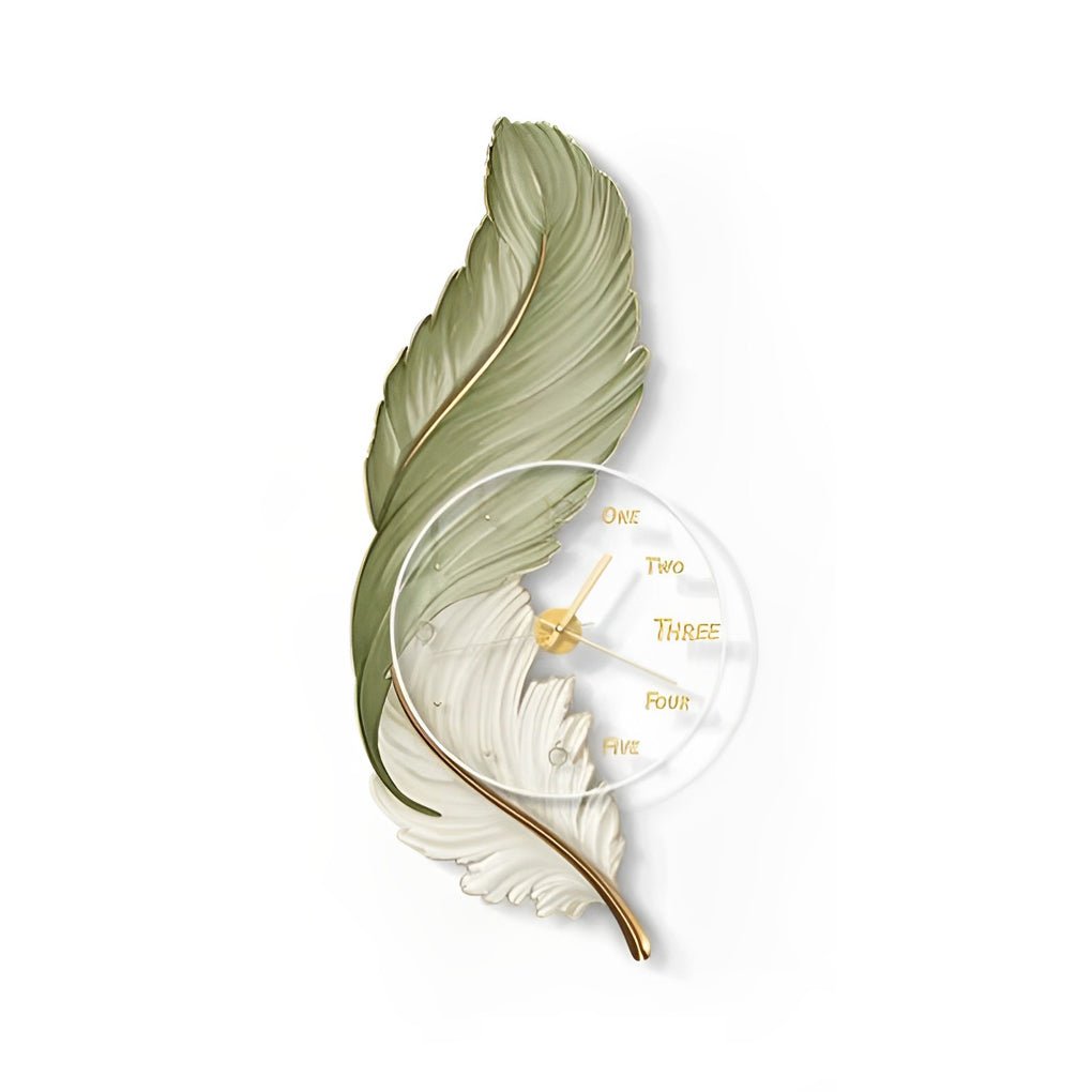 Feather Wall Clock | LED Wall Light | Unisex | Canvas Style | Ambient Lighting