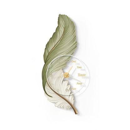 Feather Wall Clock | LED Wall Light | Unisex | Canvas Style | Ambient Lighting