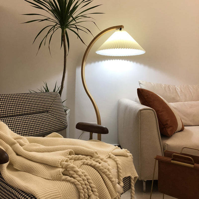 Modern Fabric Shade LED Floor Lamp | `12.6 x 20.5 x 59 in  | 12W Energy-Efficient Lighting | Brick by Brick