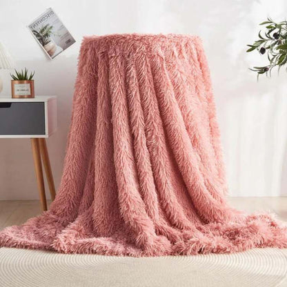 Faux Fur Throw Blanket | 31.5 - 78.7 in | Plush Cozy Layer | Soft Texture & Warmth | Brick by Brick