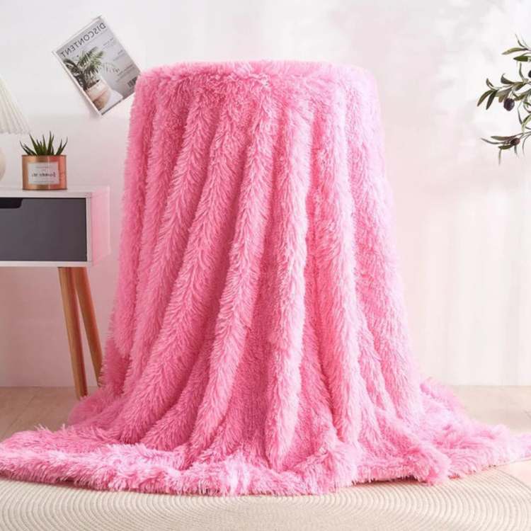 Faux Fur Throw Blanket | 31.5 - 78.7 in | Plush Cozy Layer | Soft Texture & Warmth | Brick by Brick