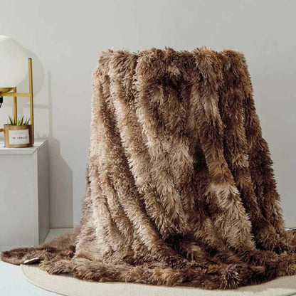 Faux Fur Throw Blanket | 31.5 - 78.7 in | Plush Cozy Layer | Soft Texture & Warmth | Brick by Brick