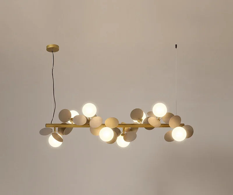 Modern Nordic Glass Ball Chandelier | 6 - 12 Heads | Long Gold Iron Pendant Light | LED Hanging Lamp | Brick by Brick