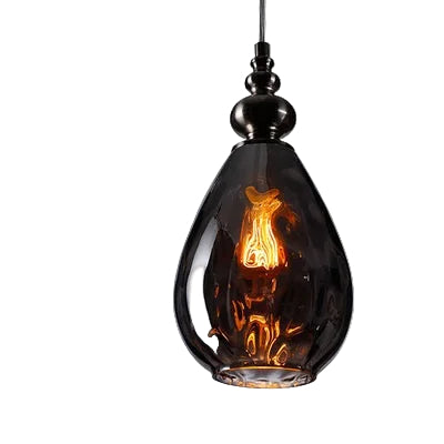 Vintage Glass Pendant Light | Nordic LED Ceiling Lamp | Retro Globe Hanging Fixture | Brick by Brick