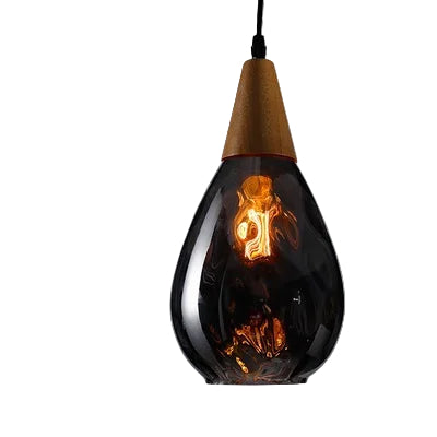 Vintage Glass Pendant Light | Nordic LED Ceiling Lamp | Retro Globe Hanging Fixture | Brick by Brick