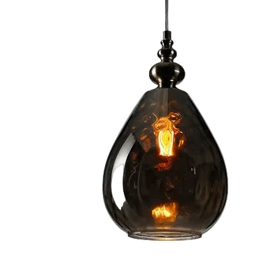 Vintage Glass Pendant Light | Nordic LED Ceiling Lamp | Retro Globe Hanging Fixture | Brick by Brick