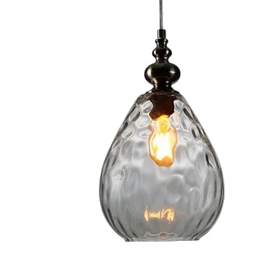 Vintage Glass Pendant Light | Nordic LED Ceiling Lamp | Retro Globe Hanging Fixture | Brick by Brick