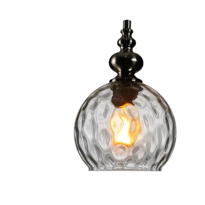 Vintage Glass Pendant Light | Nordic LED Ceiling Lamp | Retro Globe Hanging Fixture | Brick by Brick