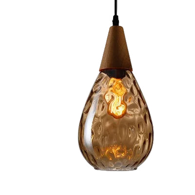 Vintage Glass Pendant Light | Nordic LED Ceiling Lamp | Retro Globe Hanging Fixture | Brick by Brick
