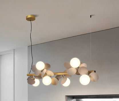 Modern Nordic Glass Ball Chandelier | 6 - 12 Heads | Long Gold Iron Pendant Light | LED Hanging Lamp | Brick by Brick