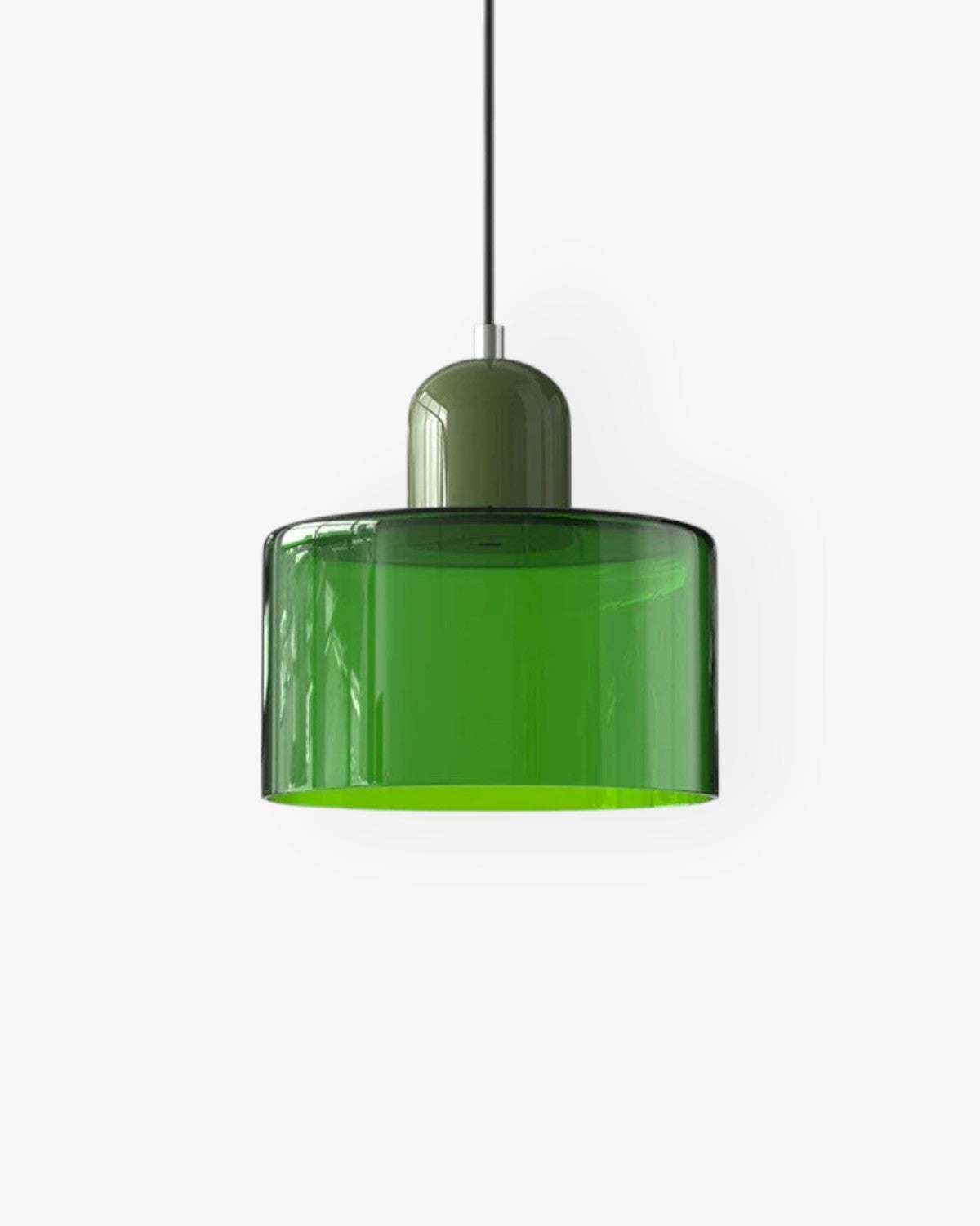 Formiva Pendant Light | Retro Modern Glass Shade | Ambient E26 Lighting | Hardwired Ceiling Fixture