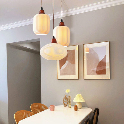 Ceramic Pendant Light | D5.91-9.06 in | Rustic Hanging Lamp | Cozy Home Lighting | Brick by Brick