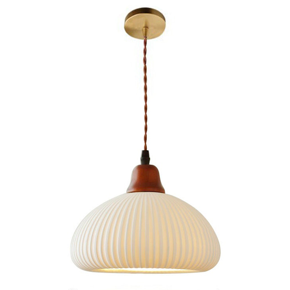 Ceramic Pendant Light | D5.91-9.06 in | Rustic Hanging Lamp | Cozy Home Lighting | Brick by Brick