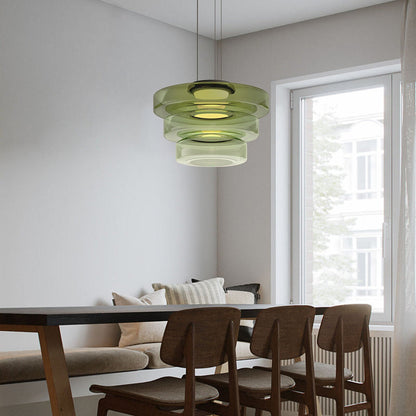 Creative Glass Pendant Lamp | Single layers- Three Layers | Modern Round Design | Warm LED Hanging Light | Brick by Brick
