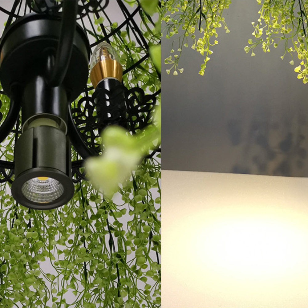 Vireo Industrial Chandelier | 19.7 x 23.6 in | Metal Frame with Acrylic Detail | Vireo Style | Brick by Brick