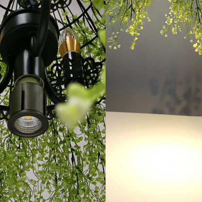 Vireo Industrial Chandelier | 19.7 x 23.6 in | Metal Frame with Acrylic Detail | Vireo Style | Brick by Brick
