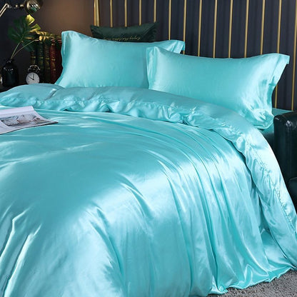 Luxury Silk Bedding Set | 47.2 - 70.9 in | 100% Pure Silk 4-Piece Collection | Soft Breathable Bed Linen | Brick by Brick