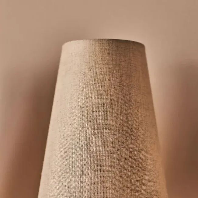 Alessio Vintage Brass Wall Light | 13.8 in | Fabric Shade | E14 LED Compatible | Brick by Brick