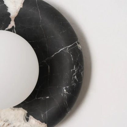 Round Marble Wall Lamp | 7.9 x 5.1 | Minimalist Design | Indoor LED Lighting | Brick by Brick