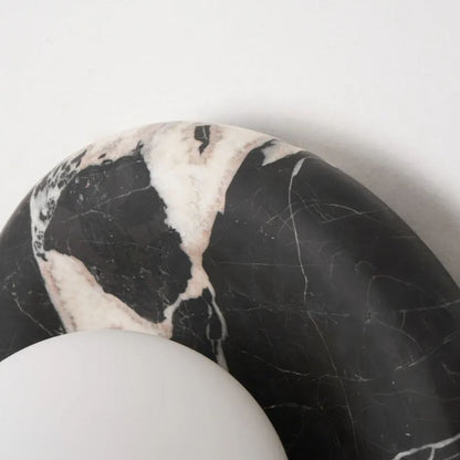 Round Marble Wall Lamp | 7.9 x 5.1 | Minimalist Design | Indoor LED Lighting | Brick by Brick