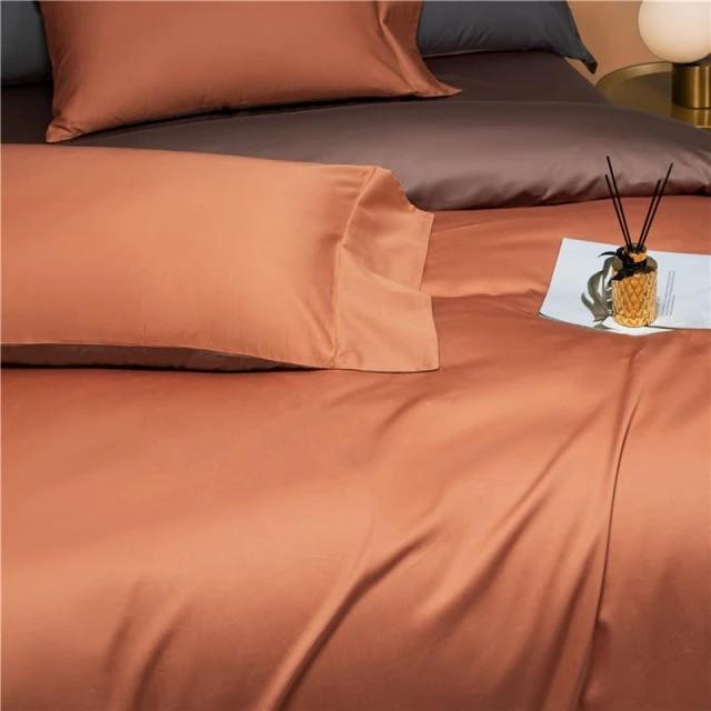 Egyptian Cotton Duvet Set | 78.8 or 86.6 in | Reversible Luxury Bedding | Soft Durable 3-Piece Cotton Comforter Cover | Brick by Brick
