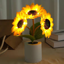 Sunflower Table Lamp | LED Floral Night Light | Nature-Inspired Decorative Lighting | Brick by Brick