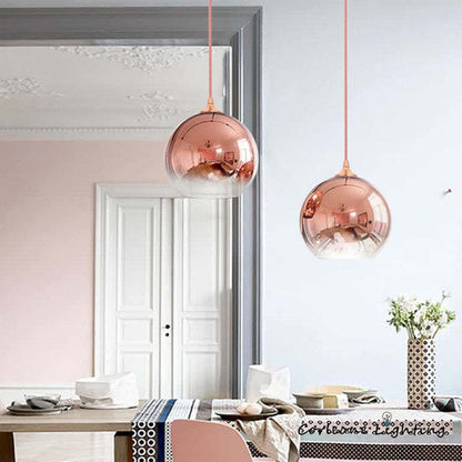 Modern Glass Globe Pendant Light | 5.9 - 15.8 in | Gradient Shade | Multiple Sizes & Finishes | LED | Brick by Brick
