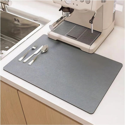 HotLive Dish Drying Mat | 19.7"x23.6", 23.6"x35.4" | Non-Slip Rubber Backed | Heat Resistant & Absorbent | Brick by Brick