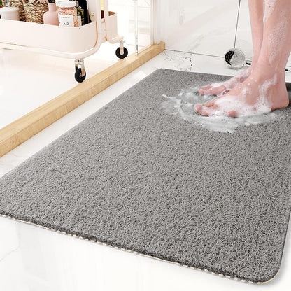 Quick-Drain Shower Mat | Non-Slip Loofah Texture | 24x16" | Safe for Kids & Seniors