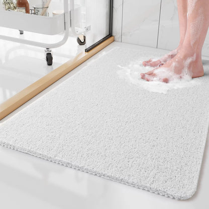 Quick-Drain Shower Mat | Non-Slip Loofah Texture | 24x16" | Safe for Kids & Seniors
