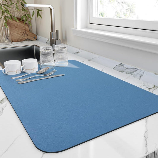 HotLive Dish Drying Mat | 19.7"x23.6", 23.6"x35.4" | Non-Slip Rubber Backed | Heat Resistant & Absorbent | Brick by Brick