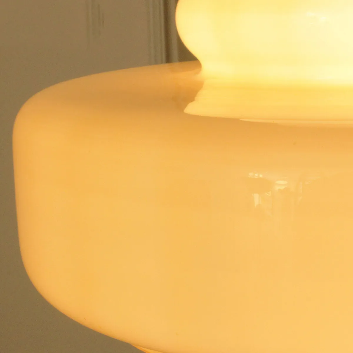 Candy French Glass Pendant Light | 11.8 x 47.2 in | Contemporary Beige Glass Shade | Adjustable Suspension Fixture | Brick by Brick