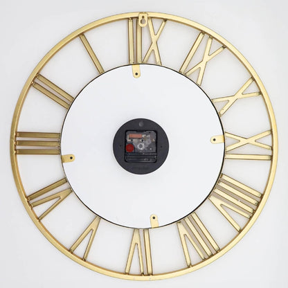 Large Mirror Wall Clock | Modern Silent Movement | Minimalistic Industrial Look | Brick by Brick