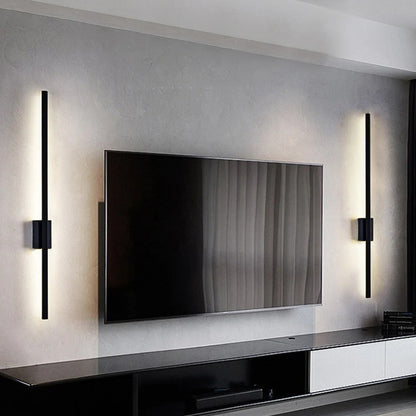 Industrial LED Wall Lamp | Slim Linear Iron Body | Modern Warm Light | 24–47in | Brick by Brick